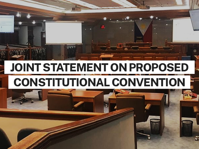 Joint Statement on Proposed Constitutional Convention