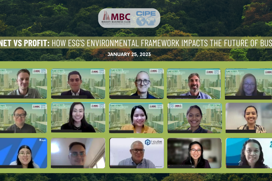 MBC and CIPE Planet vs Profit: How ESG's Environmental Framework Impacts the Future of Business