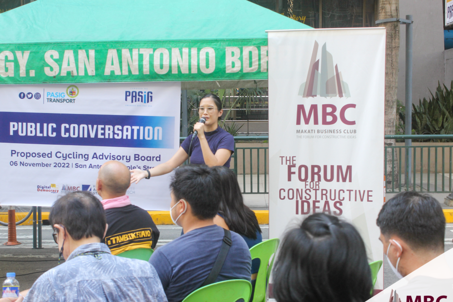 MBC Senior Project Manager Catch Ofilada presents the draft ordinance to the public