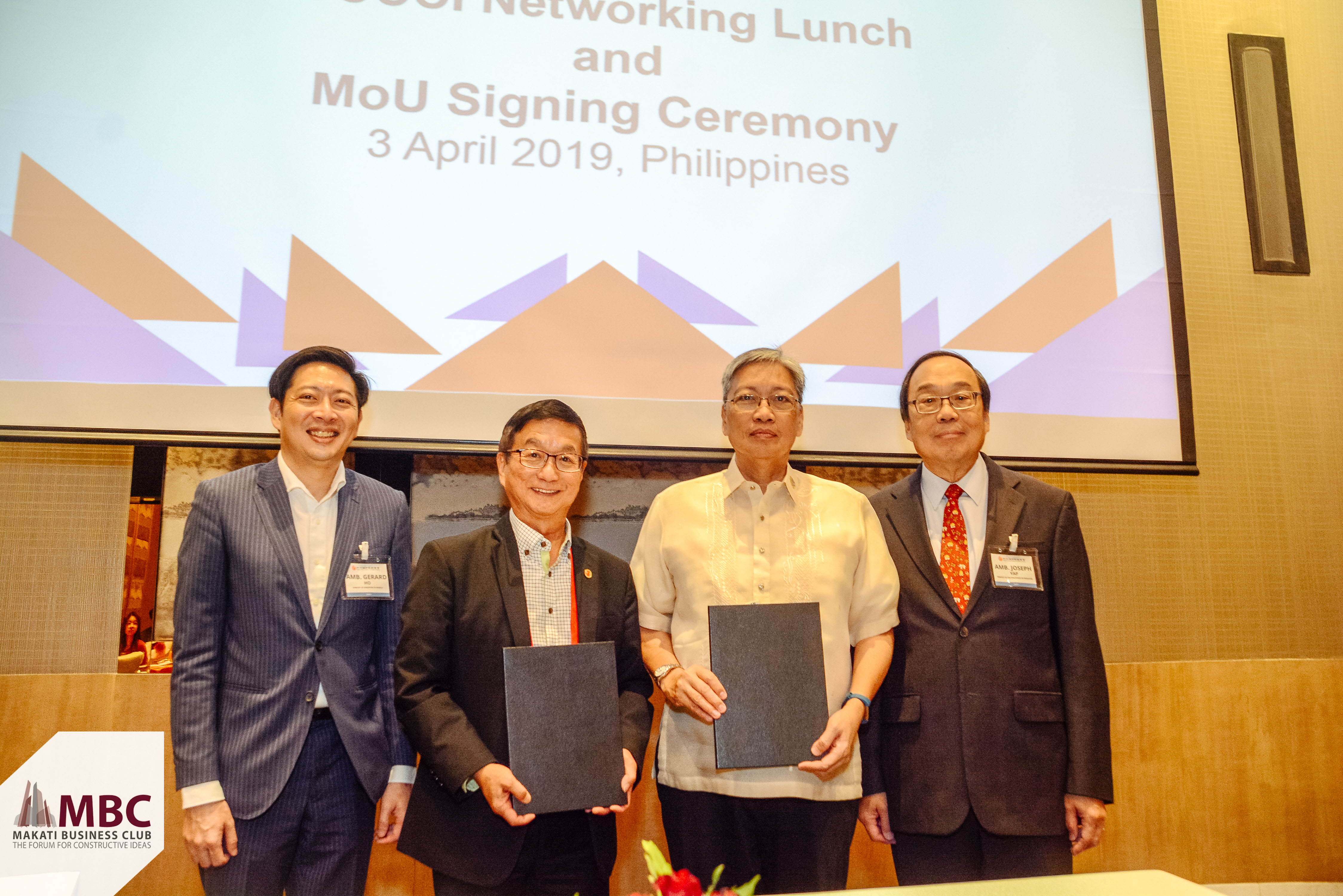 BUILDING ON PH-SG BILATERAL TIES, MBC SIGNS MOU WITH THE SINGAPORE CHINESE CHAMBER OF COMMERCE AND INDUSTRY (SCCCI)